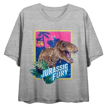 Juniors' Bioworld Jurassic World T-Rex Fury Faded Print Short Sleeve Graphic Tee