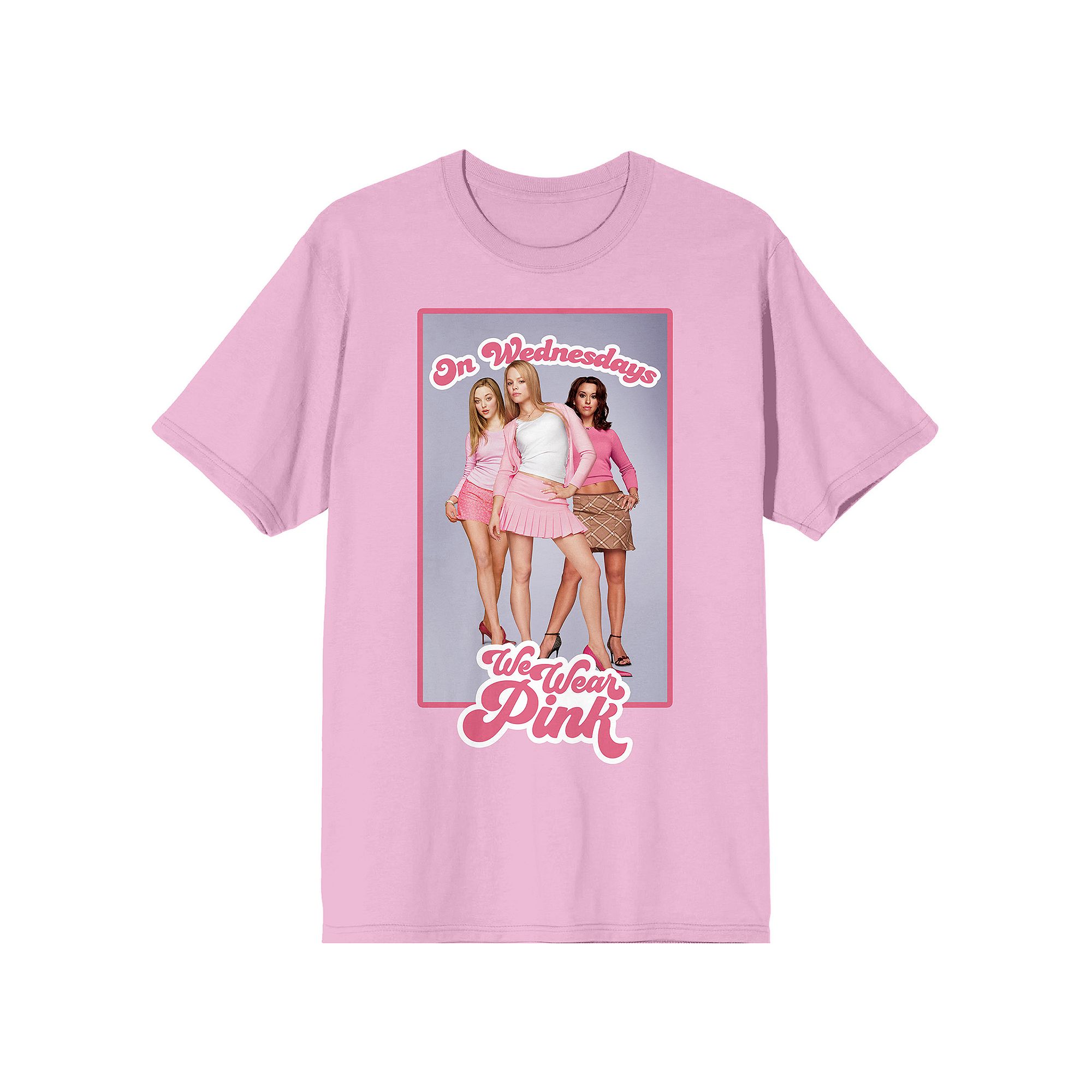 Juniors Bioworld Mean Girls On Wednesday We Wear Pink Short Sleeve Gr