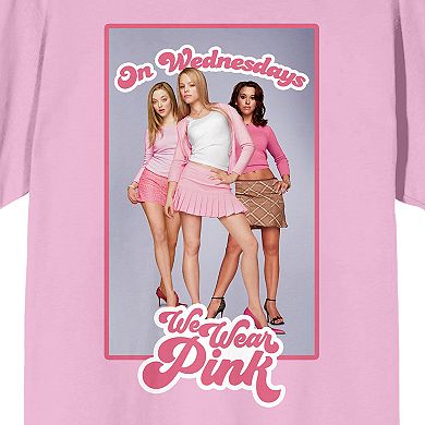 Juniors' Bioworld Mean Girls "On Wednesday We Wear Pink" Short Sleeve Graphic Tee