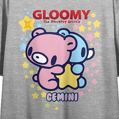 Juniors' Bioworld Gloomy Bear Gemini Short Sleeve Graphic Tee