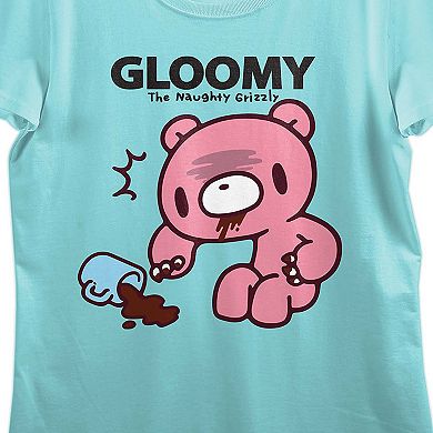 Juniors' Bioworld Gloomy Bear Spilled Coffee Short Sleeve Graphic Tee