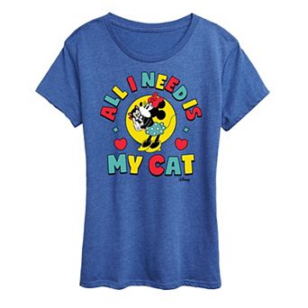 Disney's Minnie Mouse & Figaro Plus All I Need Is My Cat Graphic Tee