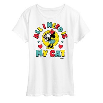 Disney's Minnie Mouse & Figaro Plus All I Need Is My Cat Graphic Tee