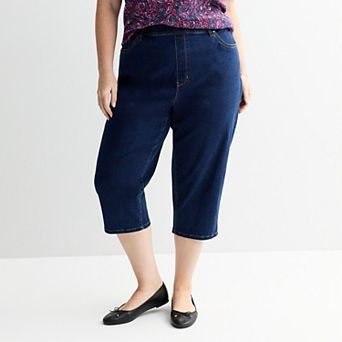Plus Size Croft & Barrow® Pull-On Denim Capri