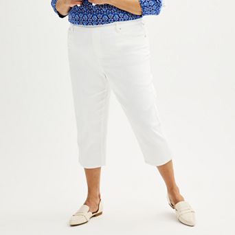 Plus Size Croft & Barrow® Pull-On Denim Capri