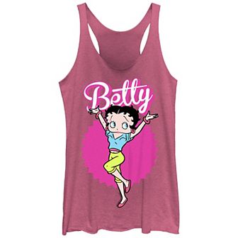 Juniors' Betty Boop Is A Doll Tri-Blend Racerback Graphic Tank Top