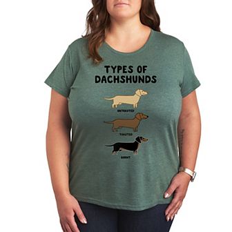 Plus Types Of Dachshunds Graphic Tee