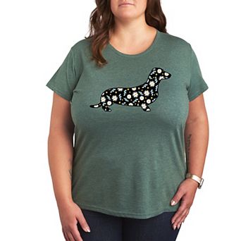 Plus Daisy Fill Dachshund Graphic Tee
