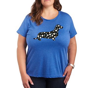 Plus Daisy Fill Dachshund Graphic Tee