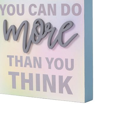 You Can Do More Than You Think Inspirational Caption Box Table Decor