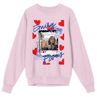 Juniors' Bioworld Emily in Paris Social Selfie Long Sleeve Graphic Tee