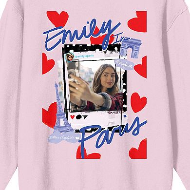 Juniors' Bioworld Emily in Paris Social Selfie Long Sleeve Graphic Tee
