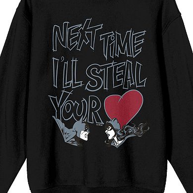 Juniors' DC Comics Batman Next Time I'll Steal Your Heart Long Sleeve Graphic Tee