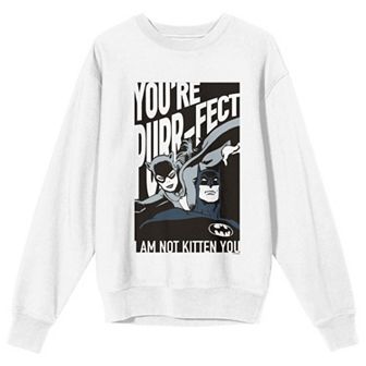Juniors' DC Comics Batman You're PurrFect Long Sleeve Graphic Tee