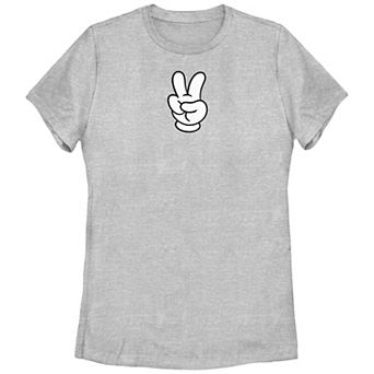 Disney's Hand Peace Sign Juniors' Graphic Tee
