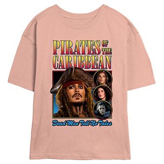 Juniors' Pirates Of The Caribbean Jack Sparrow And Company Skimmer Graphic Tee