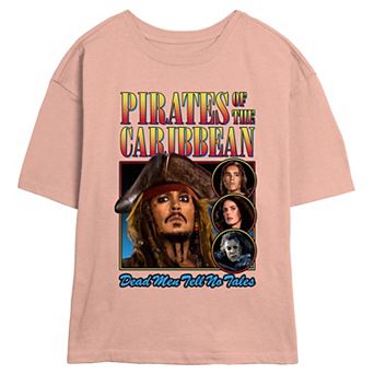 Juniors' Pirates Of The Caribbean Jack Sparrow And Company Skimmer Graphic Tee