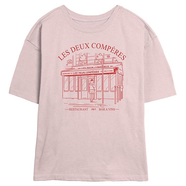 Juniors' Emily In Paris Les Deux Compères Skimmer Graphic Tee