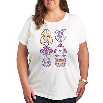 Disney's Alice in Wonderland Plus Face Grid Graphic Tee