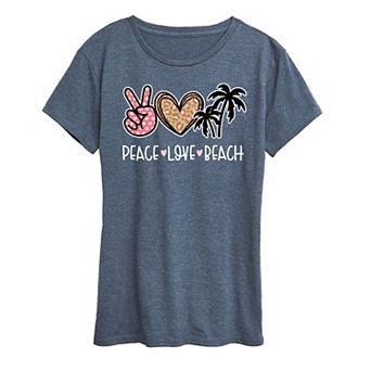 Women's Peace Love Beach Graphic Tee