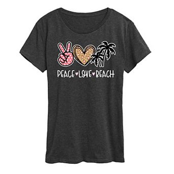 Women's Peace Love Beach Graphic Tee