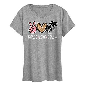 Women's Peace Love Beach Graphic Tee