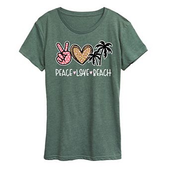 Women's Peace Love Beach Graphic Tee