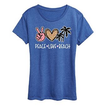 Women's Peace Love Beach Graphic Tee