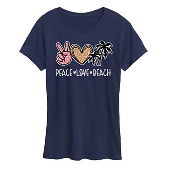 Women's Peace Love Beach Graphic Tee