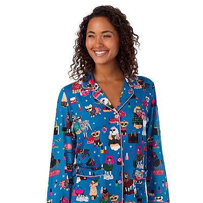 Women's Beauty Sleep Social Cozy Jersey Pajama Top & Pajama Shorts Set