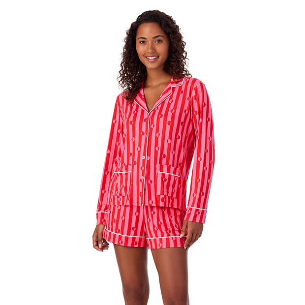 Women s Beauty Sleep Social Cozy Jersey Pajama Top Pajama Shorts Set