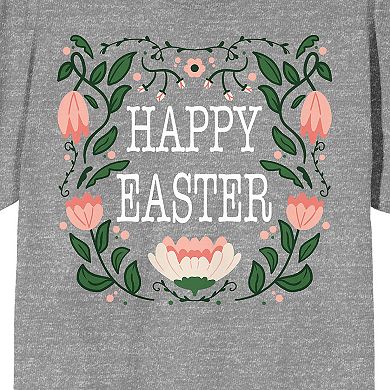Juniors' Soft Petal Happy Easter Graphic Tee
