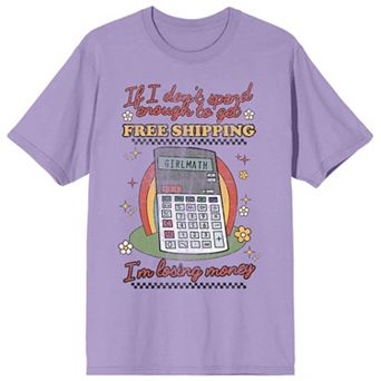 Juniors' Free Shipping Girl Math Graphic Tee