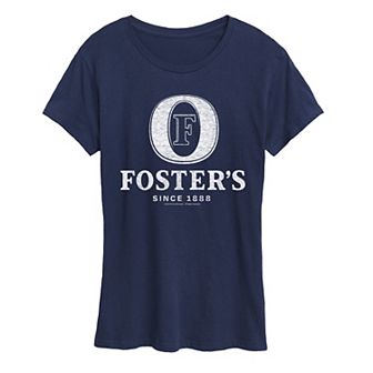Women's Foster's White Logo Graphic Tee