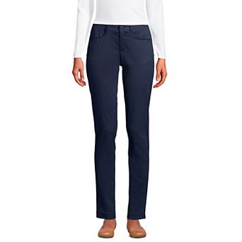 Women's Lands' End School Uniform Stretch Pencil Chino Pants