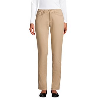 Women's Lands' End School Uniform Stretch Pencil Chino Pants