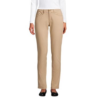 Women's Lands' End School Uniform Stretch Pencil Chino Pants