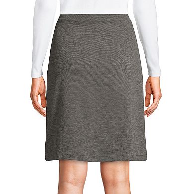 Women's Lands' End School Uniform Ponte Button Front Skort