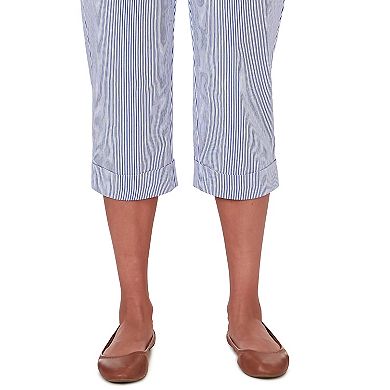 Women's Alfred Dunner Striped Clamdigger Capri Pants