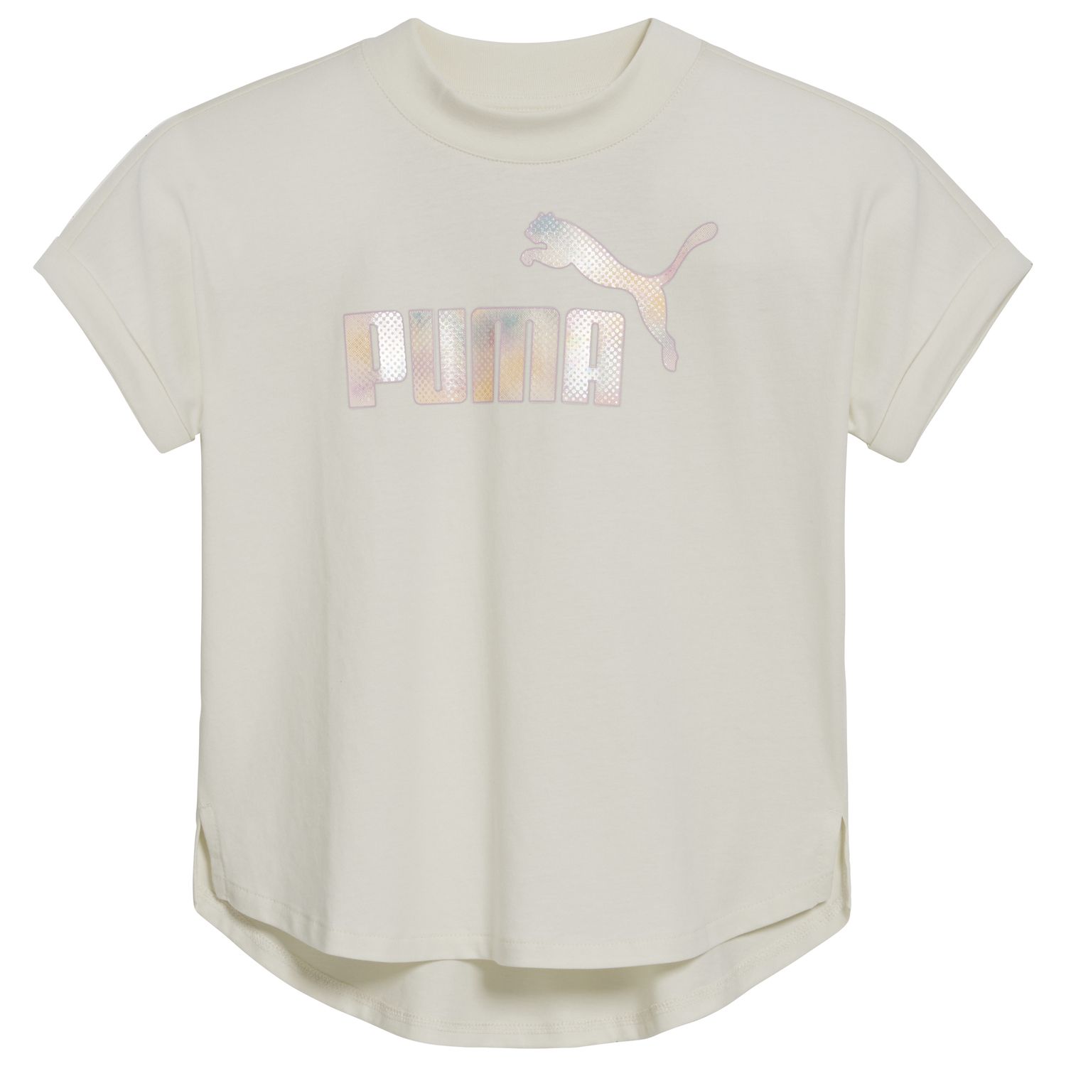 Girls 7-16 PUMA Summer Daze Pack Short Sleeve Jersey Graphic Tee - Beige (SMALL)