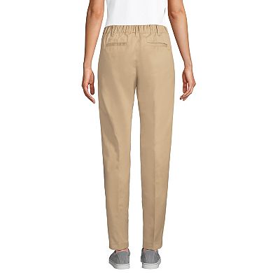 Women's Lands' End Elastic Waist Pull-On Chino Pants