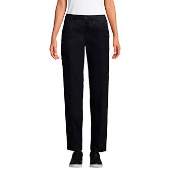 Women's Lands' End Elastic Waist Pull-On Chino Pants