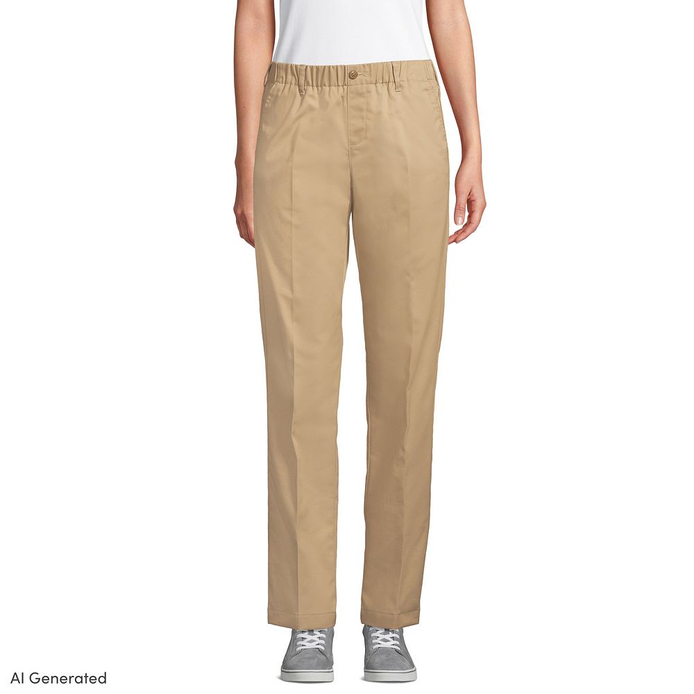 ON Womens Stretch Pocketed Elastic Waist Pull-on High Waist Pants