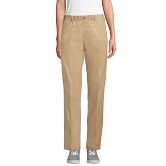 Women's Lands' End Elastic Waist Pull-On Chino Pants