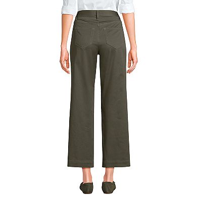 Women's Lands' End High Rise Patch Pocket Chino Crop Pants