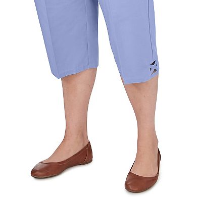 Plus Size Alfred Dunner Hem Detailed Summer Capri Pants
