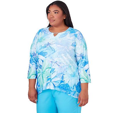 Plus Size Alfred Dunner Floral Watercolor Top