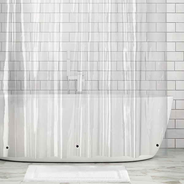 mDesign Vinyl Waterproof Shower Curtain Liner with Grommets - 54" x 78 ...