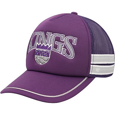 Men's '47 Purple Sacramento Kings Sidebrand Stripes Trucker Adjustable Hat