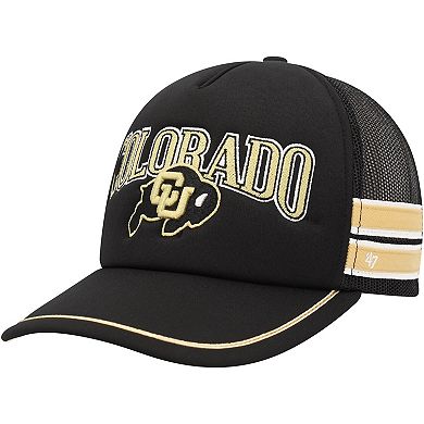 Men's '47 Black Colorado Buffaloes Sideband Trucker Adjustable Hat